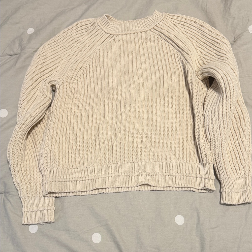 J. Crew Women's Cream Knit Sweater